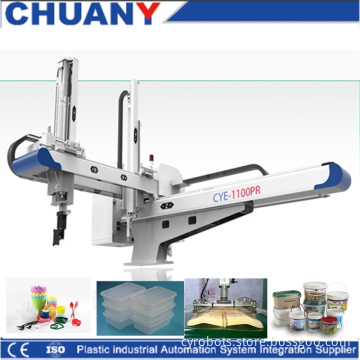 Food packing picking robots plastic injection molding automated operations stacking sorting robot arm